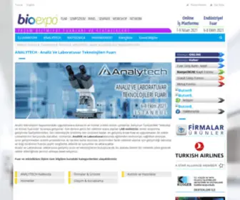 Expoanalytech.com(Analiz ve Laboratuvar Teknolojileri Fuar) Screenshot