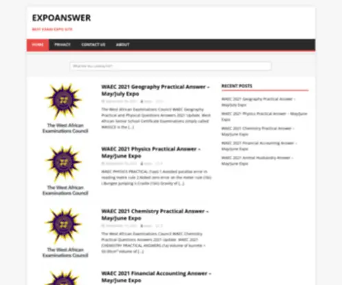 Expoanswer.com Screenshot