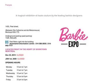 Expobarbie.ca(BARBIE EXPO) Screenshot