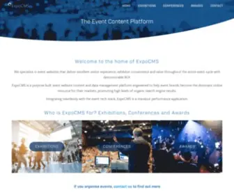 Expocms.com(Event website software delivering performance) Screenshot