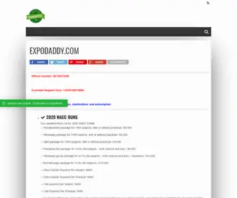 Expodaddy.com(2021 WAEC Expo) Screenshot
