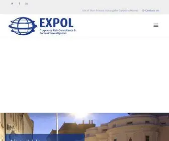 Expol.co.uk(Expol offers Isle of Man Private Investigator Services and) Screenshot