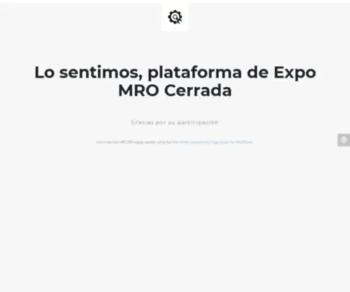 Expomrovirtual.com(Expo MRO Virtual Plataforma cerrada) Screenshot