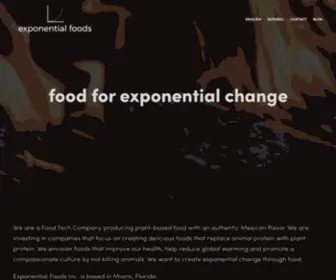 Exponentialfoods.com(Exponential foods) Screenshot