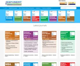 Exponentjournals.com(Exponent Group of Journals) Screenshot