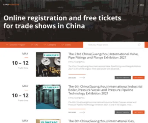 Expopromoter.com(Upcoming events) Screenshot