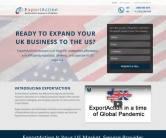 Exportactionusa.com(Opening US Markets to UK Firms) Screenshot