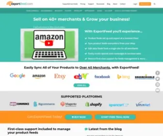 Exportfeed.com(Export & Manage feeds in Merchant Sites) Screenshot