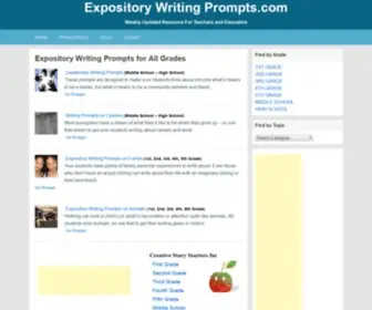 Expositorywritingprompts.com(Awesome collection of fun and challenging writing prompts for kids of all grade levels) Screenshot