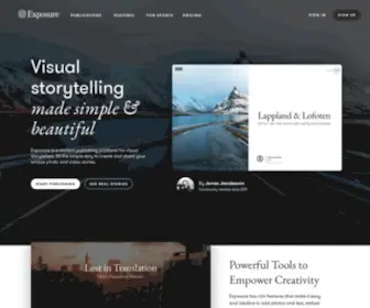 Exposure.co(The visual storytelling platform made simple and beautiful) Screenshot