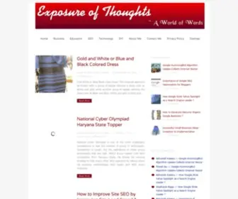 Exposureofthoughts.com(Google, SEO, Education, Technology and Business Blog) Screenshot