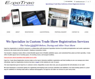 Expotrac.com(ExpoTrac Registration Services) Screenshot