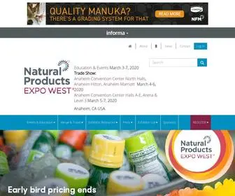 Expowest.com(Natural Products Expo West 2023 ExpoWest feed) Screenshot