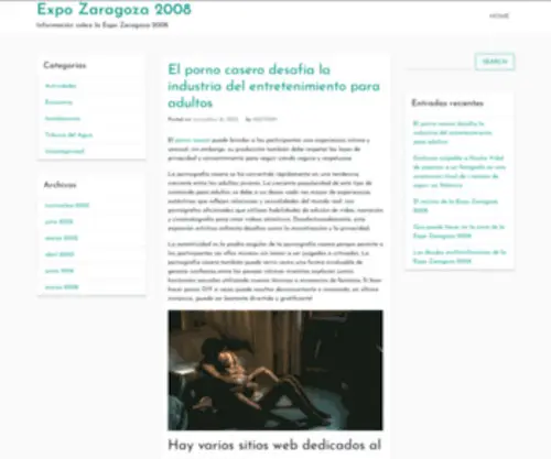 Expozaragoza2008.es(Expo Zaragoza 2008) Screenshot