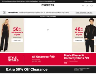 Express.com(Shop Men's and Women's Clothing) Screenshot