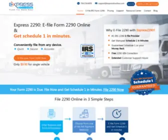Express2290.com(Form 2290) Screenshot