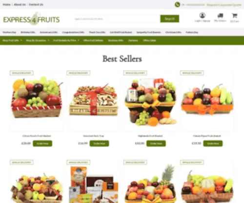 Express4Fruits.com(Fruit gift basket delivery) Screenshot