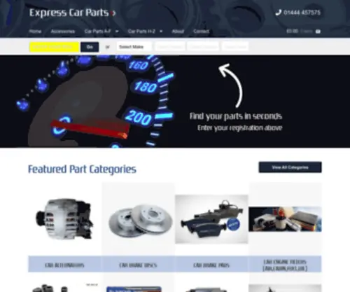 Expresscarparts.co.uk(Front Page) Screenshot