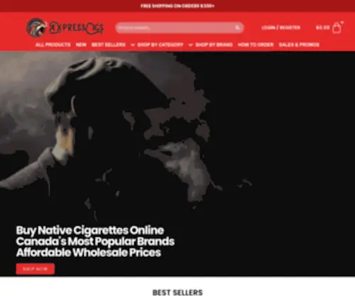 Expresscigs.com(Order Canadian & Native Cigarettes Online) Screenshot