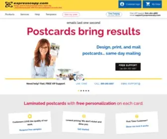 Expresscopy.com(Order Postcards Online) Screenshot