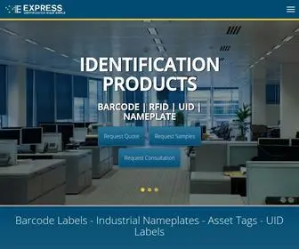 Expresscorp.com(Custom Barcode & UID Labels) Screenshot