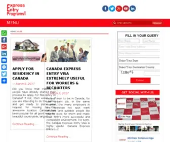 Expressentryprograms.com(Canada Express Entry Programs) Screenshot
