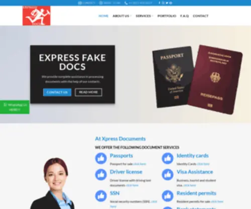Expressfakedocs.com(Create professional visual documents in minutes with our online document creator. Our platform) Screenshot