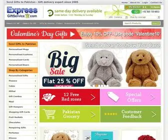 Expressgiftservice.com(Send Gifts to Pakistan) Screenshot