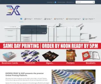 Expressgraphic.com(Express Graphic Print and Ship) Screenshot