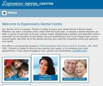 Expressionsdentalcentre.com(London Dentist) Screenshot
