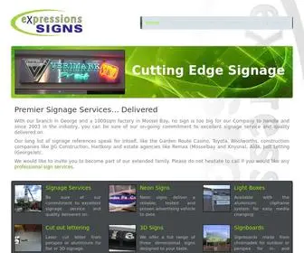 Expressionsinfo.co.za(Expressions Signs) Screenshot