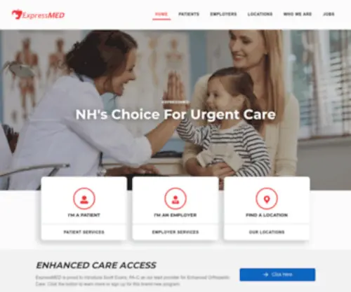 Expressmednh.com(Urgent Care &amp; Occupational Medicine at ExpressMED BOAC) Screenshot