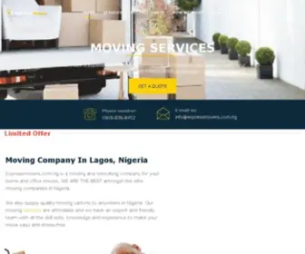 Expressmovers.com.ng(Home And Office Moving Company in Lagos Nigeria) Screenshot