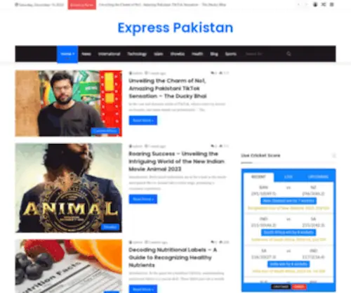 Expresspakistan.net(Politics, Entertainment, infotainment, technology, Telecom and Sports news from Pakistan) Screenshot