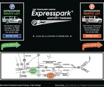 Expresspark.net(Philadelphia Airport Parking at PHL) Screenshot