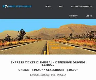 Expressticketdismissal.com(Defensive Driving School) Screenshot