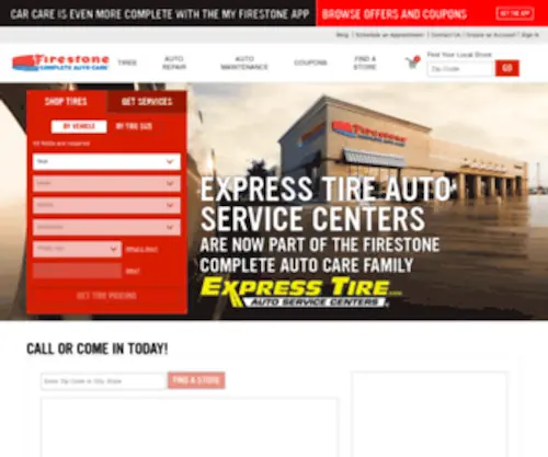Expresstire.com(Express Tire joins Firestone Complete Auto Care) Screenshot