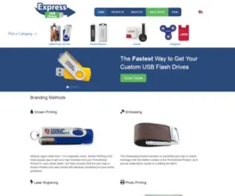 Expressusbdrives.com(Get high quality branded and custom USB Flash Drives and USB Cards from Flashbay.com) Screenshot