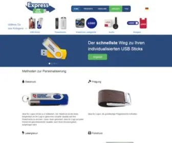 Expressusbsticks.de(Bedruckte USB Sticks und USB Speichersticks als Werbemittel) Screenshot