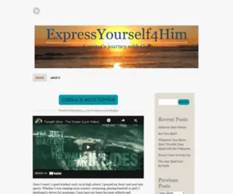 Expressyourself4Him.com(A writer's journey with God) Screenshot