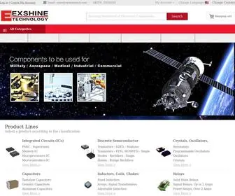 Exshinetech.com(Online Distributor of Electronic Components) Screenshot