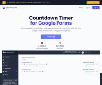 Extendedforms.io(Timer for google forms) Screenshot