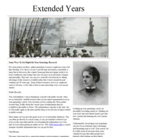 Extendedyears.com(Extended Years Genealogy Tips) Screenshot