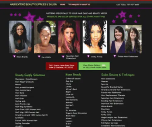 Extendsalon.com(Hair Extend Beauty Supply & Salon) Screenshot