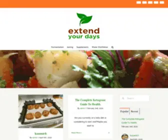 Extendyourdays.com(Extend Your Days) Screenshot