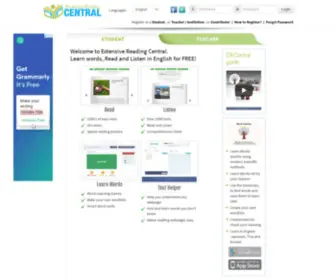 Extensivereading.net(The Extensive Reading Pages) Screenshot