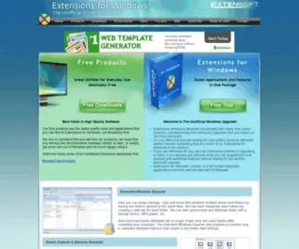 Extensoft.com(Upgrade Windows with Free Applications and Features) Screenshot