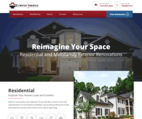 Exteriormedics.com(Home Improvement Contractors) Screenshot