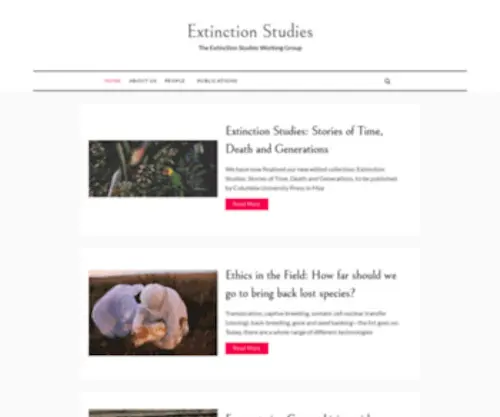 Extinctionstudies.org(The Extinction Studies Working Group) Screenshot