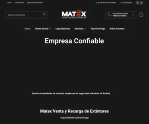 Extintoresmatex.com.bo(Extintores Matex) Screenshot